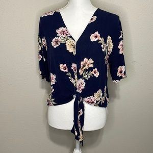 LUQ Tie Front Blouse